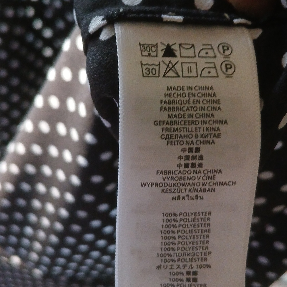 Plus Size 3X Michael Kors Black and White Polka Dot Blouse NWT - Picture 6 of 6